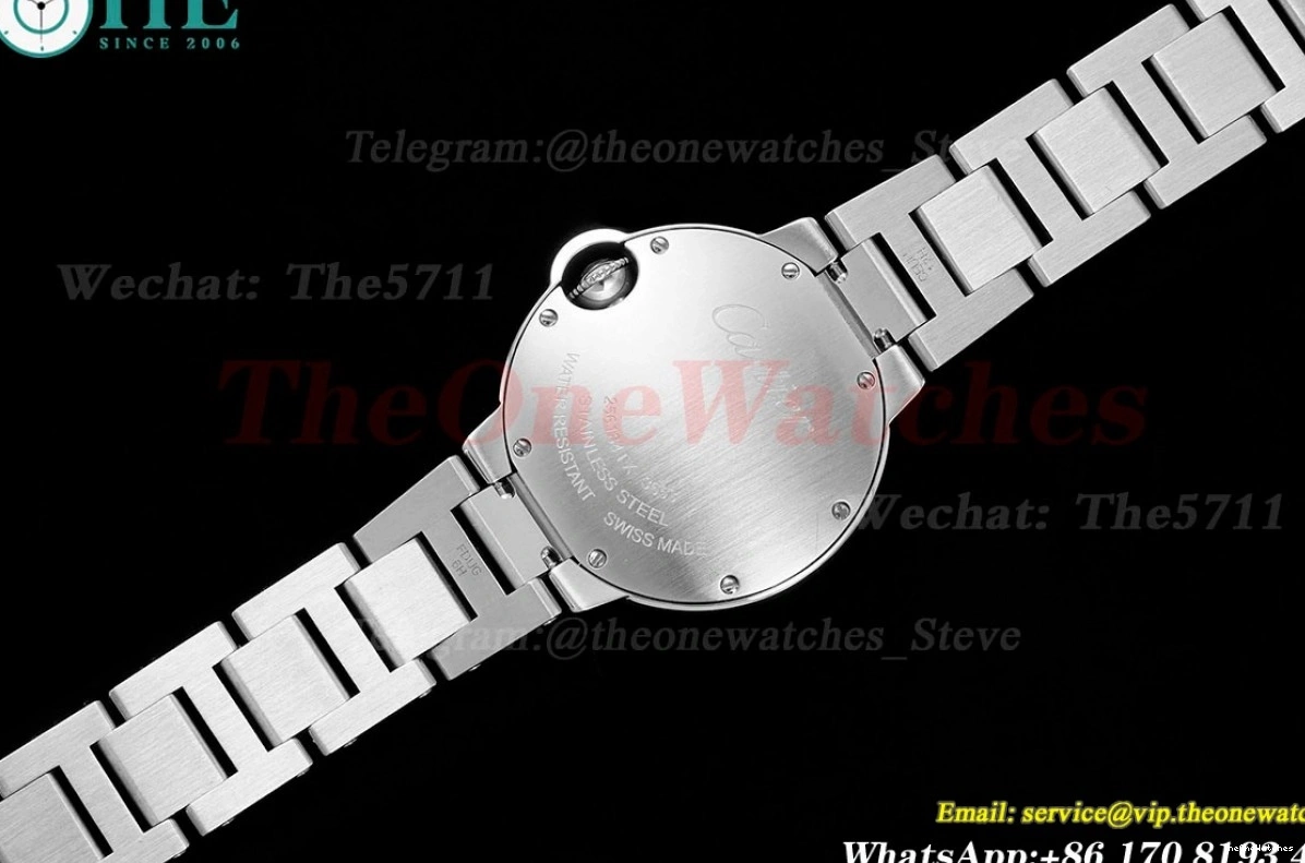 Ballon Dia 33mm White De Bleu SS SS Dial Quartz Cartier AF 0417